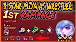 3 STAR MIYA AS WRESTLER RAMPAGE - BEST MAGIC CHESS GAMEPLAY | MOBILE LEGEND BANG BANG