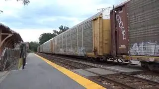 #4868 CSX Q276-30  Loaded Autorack & CSX D765-02 Loaded Double Stack trash train