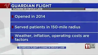 Guardian Flight closes air ambulance operations in Devils Lake, Williston