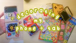 Decorate my phone & tab | Galaxy Z Flip 4 and Tab Samsung S6 Lite 🌻