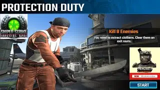 Campaign zone 10 Airport rifle mission #10 protection duty sniper strike:special ops (iOS & Android)
