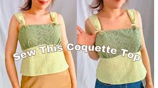 DIY Gathered Bust Milkmaid Top | Coquette Sewing Tutorial for Beginners