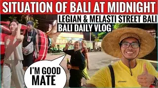 Condition of Bali at midnight along Legian and Melasti street, Legian Bali Indonesia