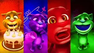 MY Talking Tom Cat Colors Cartoon | Talking Tom Funny Movements Colors Effects | Talking Tom Cat