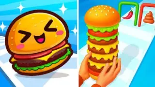 Food Run | Burger Master | Android iOS gameplay walkthrough | Satisfying Mobile games