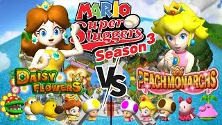 Цветы ромашек против персиковых монархов! Mario Super Sluggers, 3 сезон!