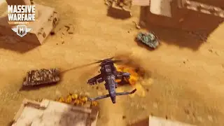 Massive Warfare Gunship: Helicopter vs Tank Battle Multiplayer