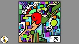 Vibrant Colorful Abstract / Abstract Painting For Beginners / Procreate Art / iPad Art / Demo #250