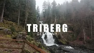 Winter virtual walk around Triberg's Waterfall, Germany
