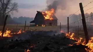 WHEN FIRE STRIKES JAPAN'S COLDEST ISLAND, EVEN FORESTS ARE NIT SAFE FROM DEVASTATION.