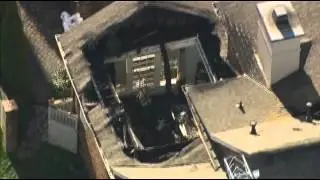 CHOPPER: Scene over fire at Ron Rivera's house
