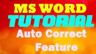 M.S Word Auto Correct feature.
