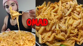 OMAD : 1 REPAS PAR JOUR : SOIR&Eacute;E PENNE ALFREDO (Live Tiktok : Fastlyfood)