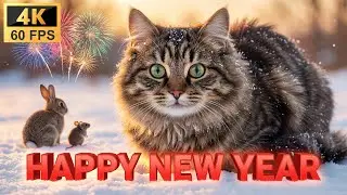 Cat TV Happy New Year 2026 - Winter Party: Bunny, Mouse, Squirrel & Birds