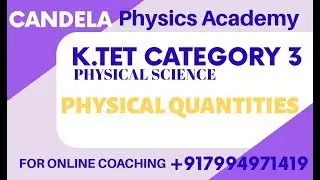K.TET Category 3 Physical Science|| Different Physical Quantities having same unit||