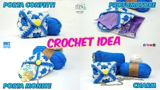 IDEA UNCINETTO TUTORIAL - PORTA PROFUMATORE, MONETE o CONFETTI all' UNCINETTO 🎁 FACILE e VELOCE!