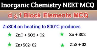d And f Block Elements Class 12 MCQ | Chemistry MCQ for NEET 2026