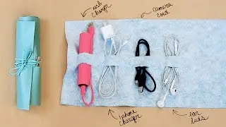 DIY CORD ROLL - TRAVEL ORGANIZATION!