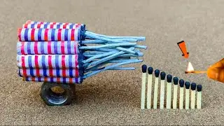 Bijali Crackers Vs Matchstick Chain Reaction Dominos | Crackers Amazing Experiment 😱|