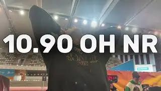 3x3 One-Handed 10.90 Spanish national record average and Spanish Championship 2025 winning average