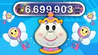 Disney Emoji Blitz - MRS. POTTS  magic key event - skill level 5 - gameplay