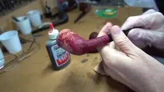 Correcting a Pipe's Manufacturing Errors PART 10  --  Coloring/staining the reshaped stummel A