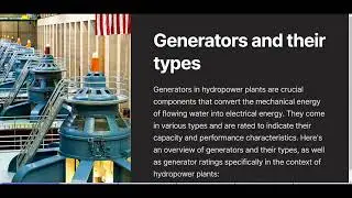Generators and Their Types | Rating of Generators in Hydropower Plants ⚙️🔌#generator #genaration
