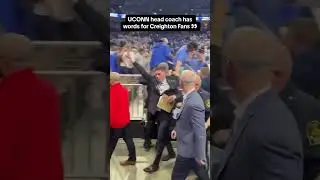 UCONN head coach Dan Hurley gets into heated confrontation with Creighton fans #shorts