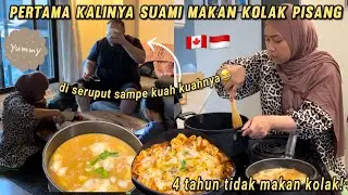 TIBA TIBA NGIDAM KOLAK PISANG, PERTAMA KALINYA SUAMI & ANAK2 COBAIN KOLAK PISANG🥰