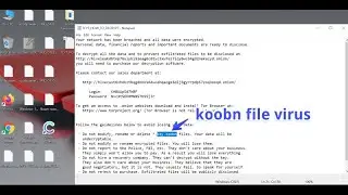 Koobn ransomware removal. How to decrypt .Koobn files?