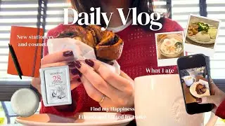 穏やかな冬の日常vlog❄️｜新しい手帳やコスメ｜食事記録