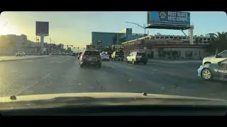 Drive from Las Vegas to Los Angeles Anaheim.  Live on the road ￼