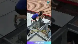 Glass Floor Install: Living That High Life, Literally #glassfloor #luxury #construction