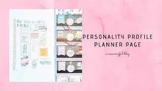 MBTI: Personality Profile Planner Page | Meyers- Briggs Personality Type | A Meaningful Blog