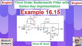 (English)ENA(H) || Example 16.15 || Design a Third-order Low-pass Butterworth Filter || Gain= 4