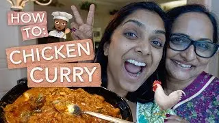 How To Make Chicken Curry Ft. MAMA PANDU!!! | Deepica Mutyala