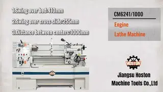 Hoston CM6241/1000 Lathe: 410mm Swing, 1000mm Between Centers