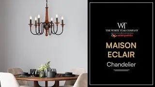Maison Eclair Medium, Black, Brown Wooden Chandelier | The White Teak Company by Asian Paints