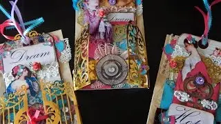 Как сделать многослойные бирки для журналов и страницы-карманы с помощью штампов Spellbinder