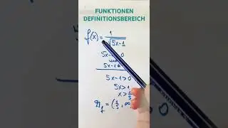 FUNKTIONEN: DEFINITIONSBEREICH #youtubeshorts #function #definitions #mengen