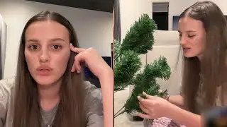 Каечка в таиланде наряжает ёлку и упаковывает подарки