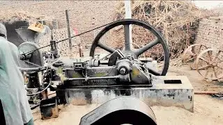 20 HP Diesel Engine Amazing Starting | Mini Flour Mill Operated by Old diesel Engine | engine sound