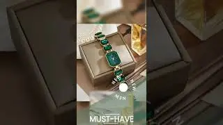 New Retro Shiny Rectangular Dial Rhinestone Bracelet Watch for Women Luxury Gold Color Stainless ...