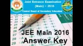 JEE Main 2016 answer key