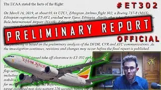 #ET302 Ethiopian Boeing B737 MAX | Official Preliminary Report