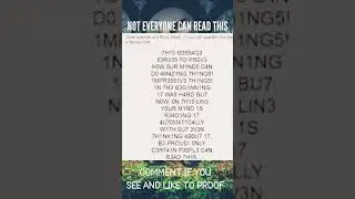NOT EVERYONE CAN READ THIS || #shorts #readthis