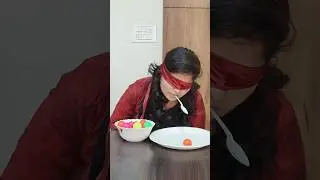 Blindfold - Pick the BALL with SPOON  Challenge 😂 #funny #trending #viral #tiktok #challenge
