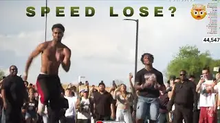 SPEED VS RANDOM GUY/ SPEED LOSE?? #ishowspeed #challenge #running #ronaldo 