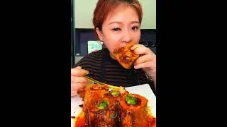beef bone marrow mukbang asmr