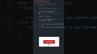 Palindrome Number in PHP #shorts #php #programming #phptutorial #codingwithpeace